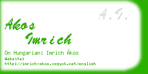 akos imrich business card